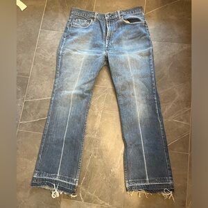 VINTAGE LEVIS JEANS INDIGO 1970S W35 L29